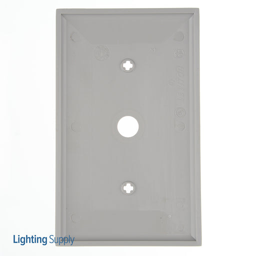 Leviton 1-Gang .406 Inch Hole Device Telephone/Cable Wall Plate Standard Size Thermoplastic Nylon Strap Mount Gray (80718-GY)