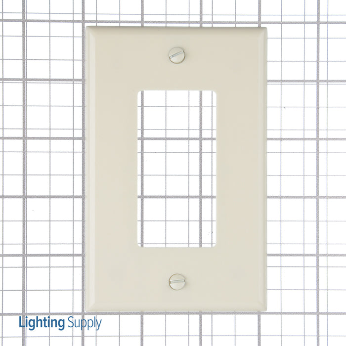 Leviton 1-Gang Decora/GFCI Device Decora Wall Plate/Faceplate Midway Size Thermoset Device Mount Light Almond (80601-T)