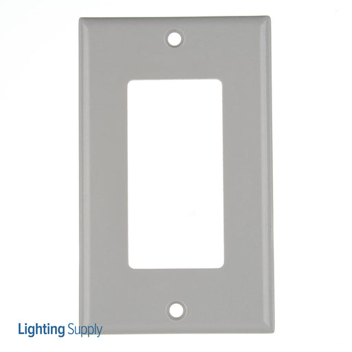Leviton 1-Gang Decora/GFCI Device Decora Wall Plate/Faceplate Standard Size Thermoset Device Mount Gray (80401-GY)