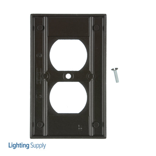 Leviton 1-Gang Duplex Device Receptacle Wall Plate Standard Size Thermoset Device Mount Brown (85003)