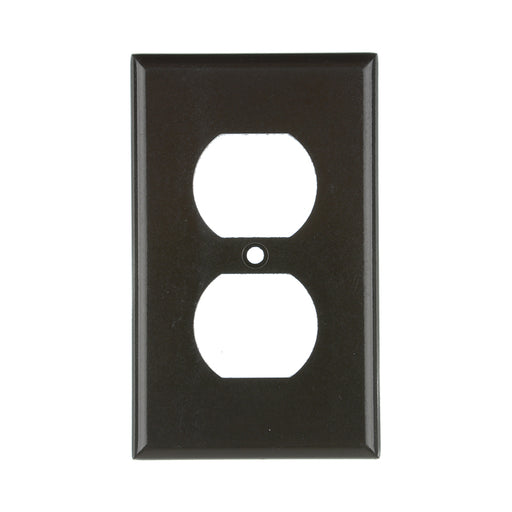 Leviton 1-Gang Duplex Device Receptacle Wall Plate Standard Size Thermoset Device Mount Brown (85003)