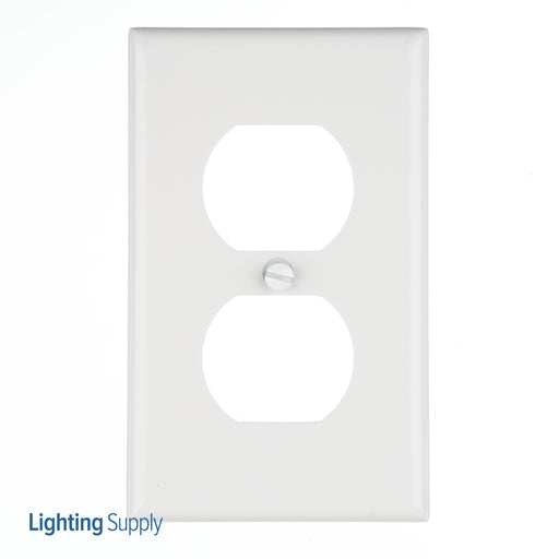 Leviton 1-Gang Duplex Device Receptacle Wall Plate Standard Size Thermoset Device Mount White (88003)