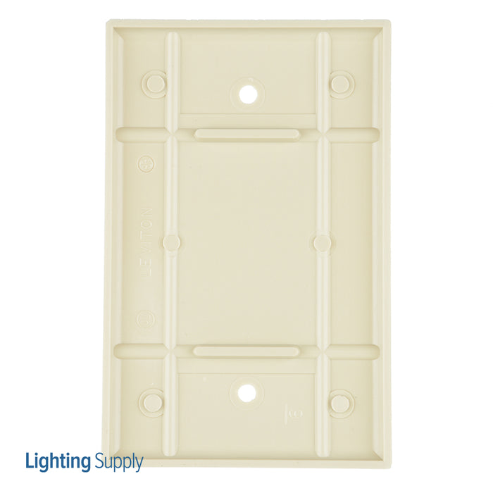 Leviton 1-Gang No Device Blank Wall Plate Midway Size Thermoset Box Mount Ivory (80514-I)