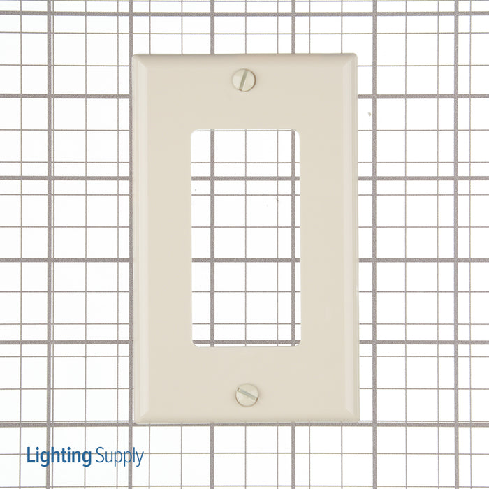 Leviton 1-Gang Standard Size Nylon Wall Plate/Faceplate 1-Decora Light Almond (80401-NT)