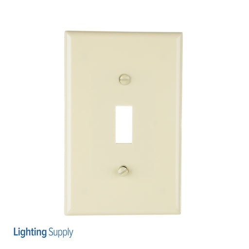 Leviton 1-Gang Toggle Device Switch Wall Plate Midway Size Thermoset Device Mount Ivory (80501-I)