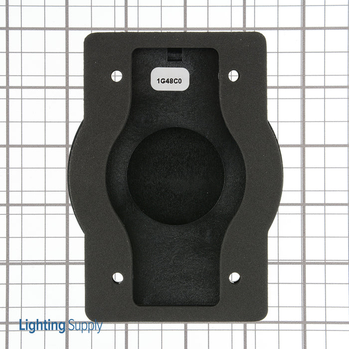 Leviton 1-Gang Weatherproof Cover For Strap Mount Black (7420-EB)