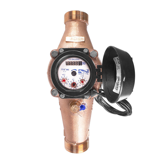 Leviton 1.5 Inch Bronze Hot Water Meter With Couplings (WMH15-BU1)