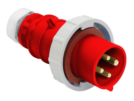 Leviton 100 Amp 480V 2P 3W North American-Rated Pin And Sleeve Plug Industrial Grade IP67 Watertight Red (3100P7W)