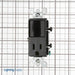 Leviton 15 Amp 120V Decora 3-Way/5-15R AC Combination Switch Commercial Grade Grounding Side Wired Black (5645-E)