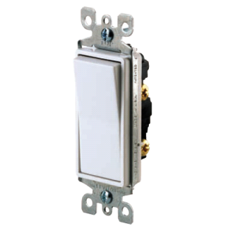 Leviton 5601-P02 15 Amp 120/277VAC Decora Rocker Switch — Lighting Supply