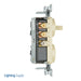 Leviton 15 Amp 120V Duplex Style 3-Way/5-15R AC Combination Switch Commercial Grade Grounding Side Wired Ivory (5245-I)