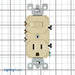 Leviton 15 Amp 120V Duplex Style 3-Way/5-15R AC Combination Switch Commercial Grade Grounding Side Wired Ivory (5245-I)