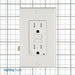 Leviton 15 Amp 125V Dual Function AFCI/GFCI Receptacle 20 Amp Feed-Through Tamper-Resistant Monochromatic Back And Side Wire White (AGTR1-W)