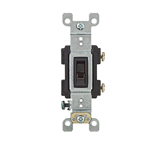 Leviton Switch Framed Toggle Single-Pole Quiet Switch 15A-120VAC Residential Grade QuickWire And Side-Wired Terminal Clamps Grounding Clip (RS115-2)