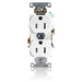 Leviton Duplex Receptacle Outlet Heavy-Duty Industrial Spec Grade Tamper-Resistant Smooth Face 15 Amp 125V Back Or Side Wire White (T5262-W)