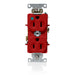Leviton Duplex Receptacle Outlet Heavy-Duty Hospital Grade Indented Face 15 Amp 125V Back Or Side Wire NEMA 5-15R 2-Pole 3-Wire Red (C8200-R)