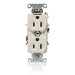 Leviton Duplex Receptacle Outlet Heavy-Duty Industrial Spec Grade Indented Face 15 Amp 125V Back Or Side Wire NEMA 5-15R Light Almond (C5262-T)