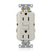Leviton SmartlockPro Self-Test GFCI Duplex Receptacle Outlet Extra Heavy-Duty Industrial 15A 125V Back Or Side Wire Light Almond (G5262-T)