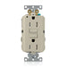 Leviton SmartlockPro Self-Test Tamper-Resistant GFCI Duplex Receptacle Outlet Extra Heavy-Duty Industrial Spec Grade 15A 125V Back Or Side Wire Ivory (G5262-TI)
