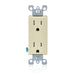 Leviton 15 Amp 125V NEMA 5-15R Pole 2 3-Wire Tamper-Resistant Decora Duplex Receptacle/Outlet Straight Blade Self-Grounding (T5325-SI)
