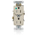 Leviton Duplex Receptacle Outlet Heavy-Duty Hospital Grade Tamper-Resistant Smooth Face 15 Amp 125V Back Or Side Wire NEMA 5-15R Light Almond (T8200-T)