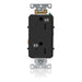 Leviton Decora Plus Duplex Receptacle Outlet Heavy-Duty Industrial Spec Grade Weather-Resistant Smooth Face 15 Amp 125V Black (WDR15-E)