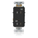 Leviton Decora Plus Duplex Receptacle Outlet Heavy-Duty Industrial Spec Grade Weather And Tamper-Resistant 15A/125V Back or Side Wire Black (WTD15-E)