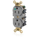 Leviton MRI Duplex Receptacle Outlet Extra Heavy-Duty Hospital Grade Smooth Face 15 Amp 125V Back Or Side Wire NEMA 5-15R Gray (MRI82-GY)