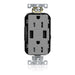 Leviton 15A Lev-Lok USB Tamper-Resistant Outlet Type A-A Gray (M56AA-GY)