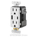 Leviton 15A Marked Controlled USB AC Receptacle Ivory (T5633-2I)