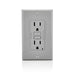Leviton 15 Amp 125V Receptacle/Outlet 20 Amp Feed-Through Self-Test SmartlockPro Slim GFCI Monochromatic Back And Side Wired Gray (GFNT1-GY)