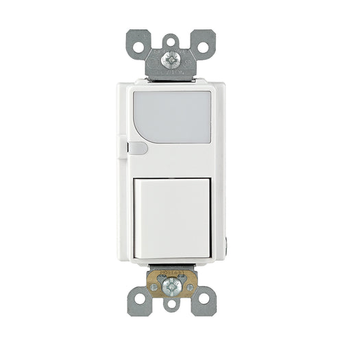 Leviton Combination Decora Switch With LED Guide Light 15A-120VAC White (6526-W)