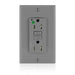 Leviton AFCI Duplex Receptacle Outlet Heavy-Duty Hospital Grade With Wall Plate Tamper-Resistant 15 Amp 20 Amp Feed-Through 125V Gray (AFTR1-HGG)