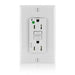 Leviton AFCI Duplex Receptacle Outlet Heavy-Duty Hospital Grade With Wall Plate Tamper-Resistant 15 Amp 20 Amp Feed-Through 125V White (AFTR1-HGW)