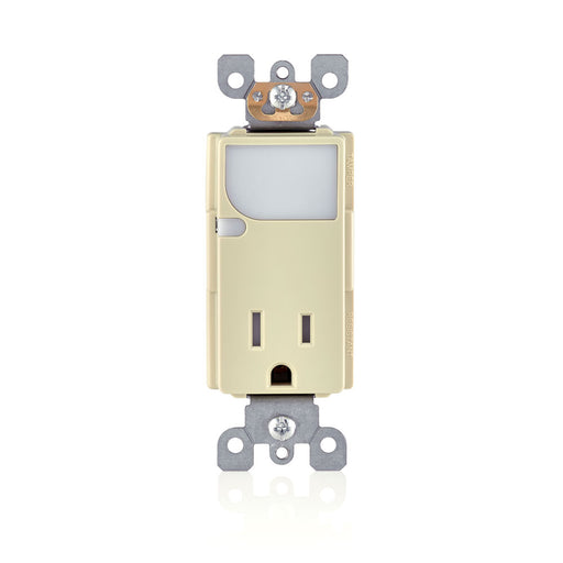 Leviton Combination Decora Tamper-Resistant Receptacle/Outlet With LED Guide Light 15A-125VAC Color Ivory (T6525-I)