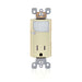 Leviton Combination Decora Tamper-Resistant Receptacle/Outlet With LED Guide Light 15A-125VAC Color Ivory (T6525-I)