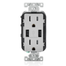 Leviton Combination Duplex Receptacle/Outlet And USB Charger 15 Amp 125V Decora Tamper-Resistant Receptacle/Outlet NEMA 5-15R Gray (T5632-GY)