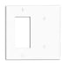 Leviton 2-Gang 1-Blank 1-Decora/GFCI Device Combination Wall Plate Standard Size Thermoplastic Nylon Strap Mount Brown (80708)