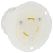 Leviton 15 Amp 277V NEMA L7-15R 2P 3W Flanged Outlet Locking Receptacle Industrial Grade Grounding White (4785-C)