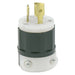 Leviton 15 Amp 125V NEMA L5-15P 2P 3W Locking Plug Industrial Grade Grounding Black-White (4720-C)