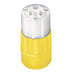 Leviton 20 Amp 125V NEMA 5-20R 2P 3W Connector Straight Blade Industrial Grade Grounding Yellow-White (5369-CY)