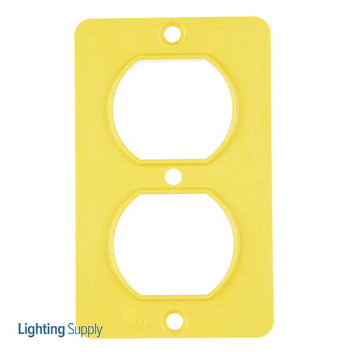 Leviton Cover Plate Standard 1-Gang Thermoplastic Duplex Receptacle Yellow (3051-Y)
