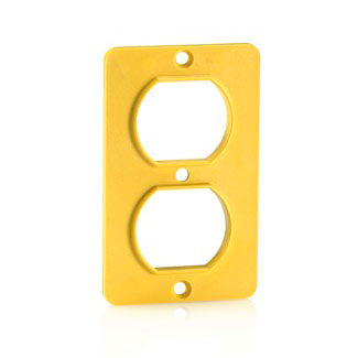 Leviton Cover Plate Standard 1-Gang Thermoplastic Duplex Receptacle Yellow (3051-Y)