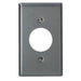 Leviton 1-Gang 1-Receptacle 1.406 Inch Diameter Stainless Steel Midway Size Wall Plate Stainless Steel (SSJ7-40)