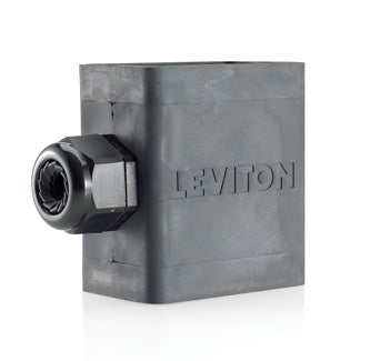 Leviton Portable Outlet Box Sing-Gang Extra Deep Pendant Style Cable Diameter 0.590 Inch - 1.000 Inch Black (3099-2E)
