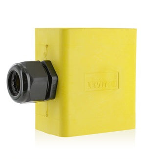 Leviton Portable Outlet Box Sing-Gang Extra Deep Pendant Style Cable Diameter 0.590 Inch - 1.000 Inch Yellow (3099-2Y)