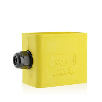 Leviton Portable Outlet Box Sing-Gang Standard Depth Pendant Style Cable Diameter (0.230 Inch 0.546 Inch) Yellow (3059-1Y)
