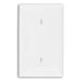 Leviton 1-Gang No Device Blank Wall Plate Standard Size Thermoplastic Nylon Strap Mount Gray (80719-GY)