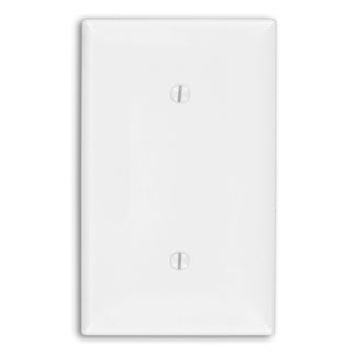 Leviton 1-Gang No Device Blank Wall Plate Standard Size Thermoplastic Nylon Strap Mount Ivory (80719-I)