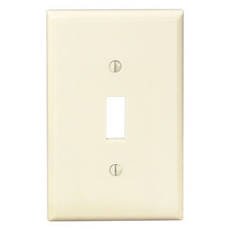 Leviton 1-Gang Toggle Device Switch Wall Plate Midway Size Thermoset Device Mount Ivory (80501-I)